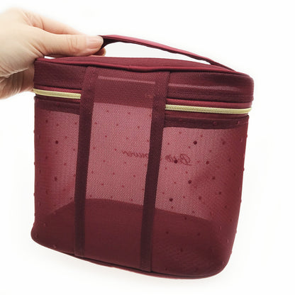 Petit Secret PETIT TROUVER Polka Dot Mesh Vanity Pouch
