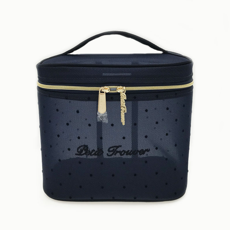 Petit Secret PETIT TROUVER Polka Dot Mesh Vanity Pouch