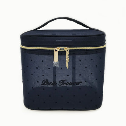 Petit Secret PETIT TROUVER Polka Dot Mesh Vanity Pouch