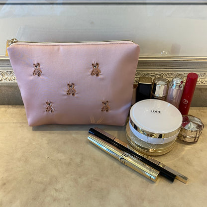 Petit Secret PETIT TROUVER Mini Bear Embroidered Storage Case Makeup Bag