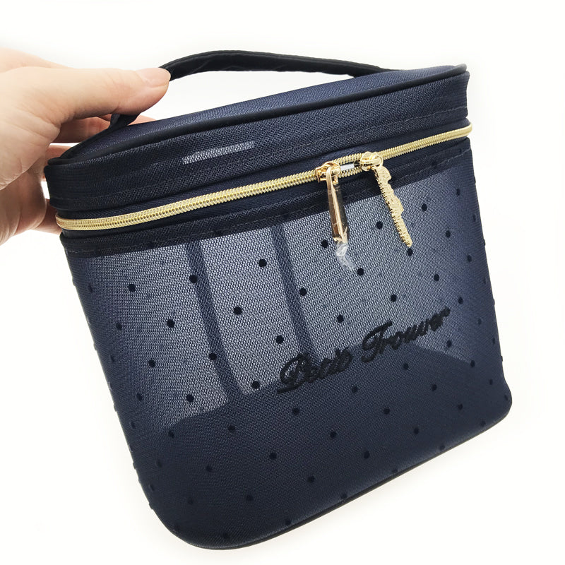 Petit Secret PETIT TROUVER Polka Dot Mesh Vanity Pouch