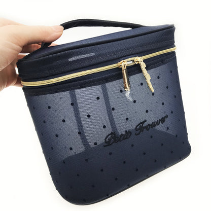 Petit Secret PETIT TROUVER Polka Dot Mesh Vanity Pouch