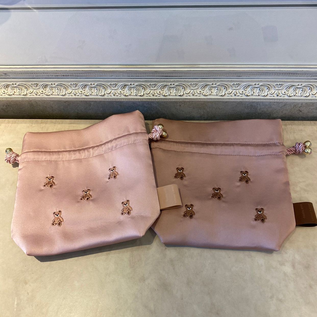 Petit Secret PETIT TROUVER Mini Bear Embroidered Storage Case Makeup Bag