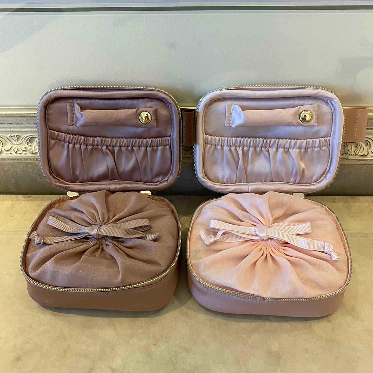 Petit Secret PETIT TROUVER Mini Bear Embroidered Storage Case Makeup Bag