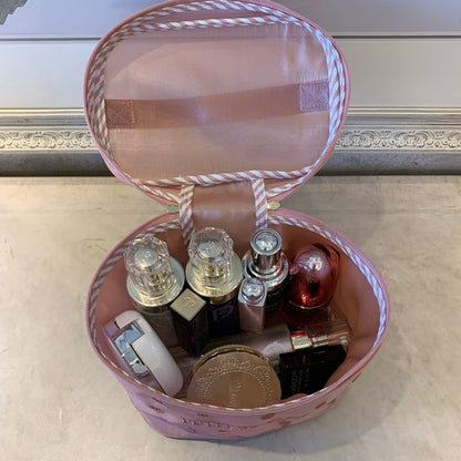 Petit Secret PETIT TROUVER Embroidered Hearts Travel Case Makeup Bag
