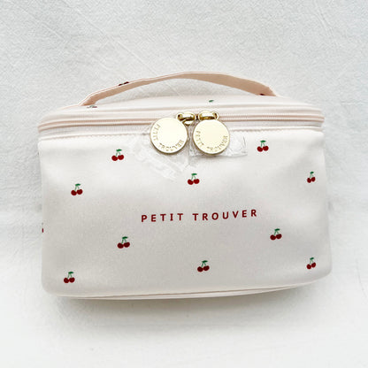 Petit Secret PETIT TROUVER sweet little cherry print portable travel makeup bag