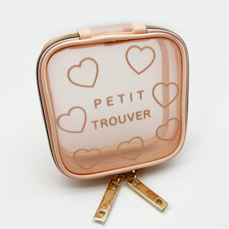 Petit Secret PETIT TROUVER Heart-shaped Velvet Mesh Cosmetic Storage Bag