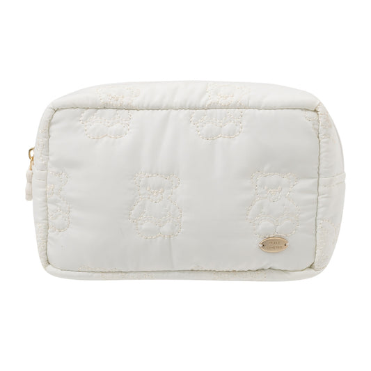 Cute Cartoon Bear Embroidery Lightweight Pouch | Cosmetic & Storage Bag