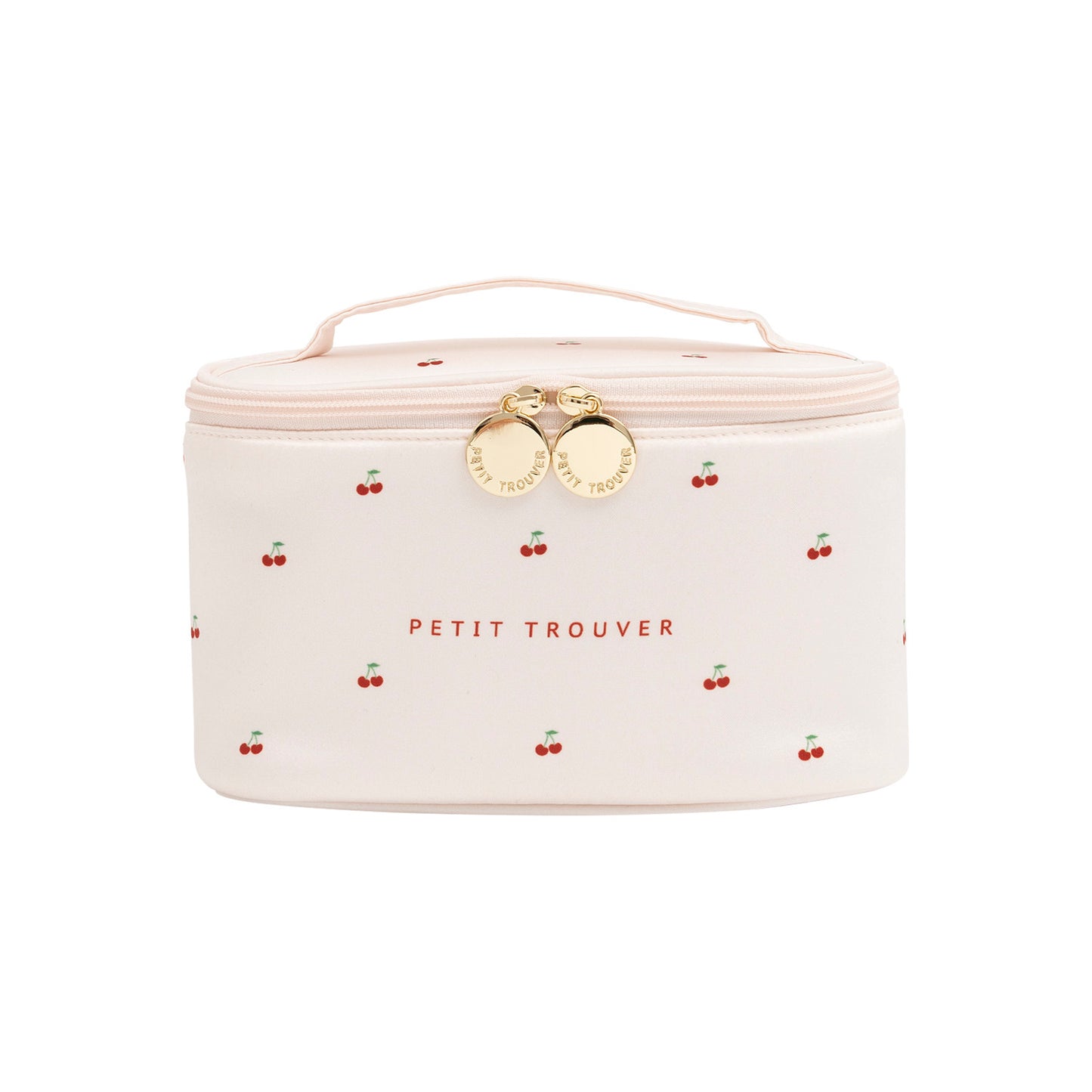 PETIT TROUVER Sweet Lovely Small Chttps://admin.shopify.com/store/abb665-90/productsherry Makeup Organizer - Handheld Bucket Style Cosmetic Storage Pouch