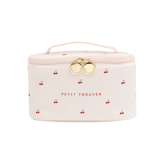 PETIT TROUVER Sweet Lovely Small Chttps://admin.shopify.com/store/abb665-90/productsherry Makeup Organizer - Handheld Bucket Style Cosmetic Storage Pouch