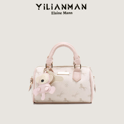 Exclusive Niche Design Vibrant Cylindrical Boston Bag for Women, Stylish Dual-use Top Handle Shoulder & Crossbody Bag