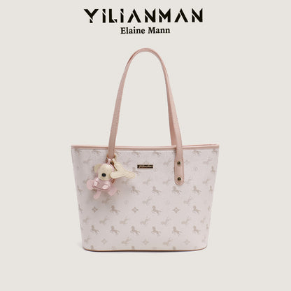 Women's Large Capacity Daily Commute Tote Bag, Spacious Shoulder Handbag for Work & Everyday Use