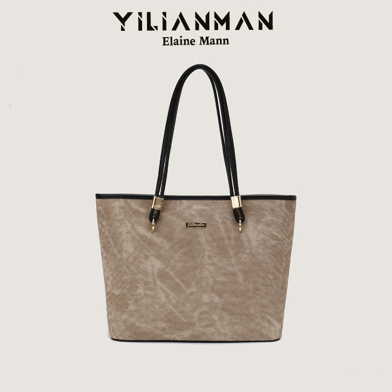 Women's Niche Design Underarm Commute Tote Bag, Large Capacity Daily Handbag, Versatile Shoulder & Top Handle Bag for Work & Commute