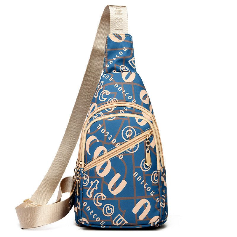 Women's Stylish Oxford Cloth Chest Bag, Mini Versatile Nylon Sling Bag, Casual Daily Crossbody Bag for Women, Lightweight Fashion Chest Bag