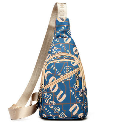 Women's Stylish Oxford Cloth Chest Bag, Mini Versatile Nylon Sling Bag, Casual Daily Crossbody Bag for Women, Lightweight Fashion Chest Bag