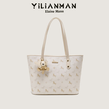 Women's Large Capacity Daily Commute Tote Bag, Spacious Shoulder Handbag for Work & Everyday Use