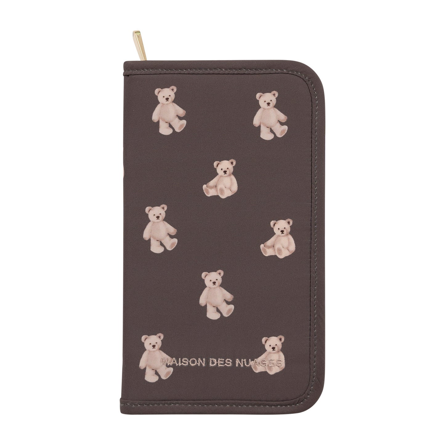 Soft & Cute Cartoon Bear Print Travel Passport, Document & Card Organizer