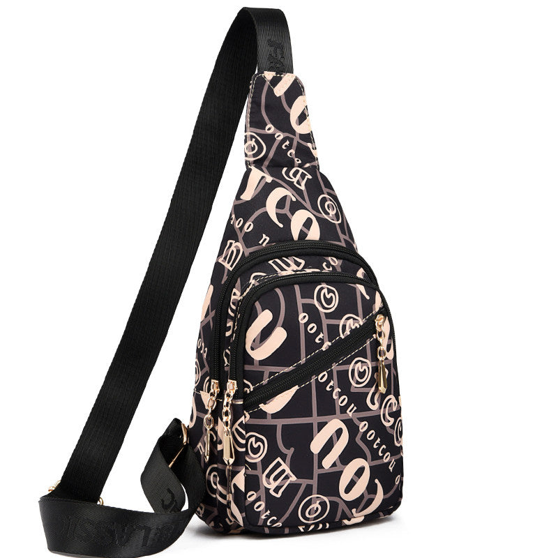 Women's Stylish Oxford Cloth Chest Bag, Mini Versatile Nylon Sling Bag, Casual Daily Crossbody Bag for Women, Lightweight Fashion Chest Bag