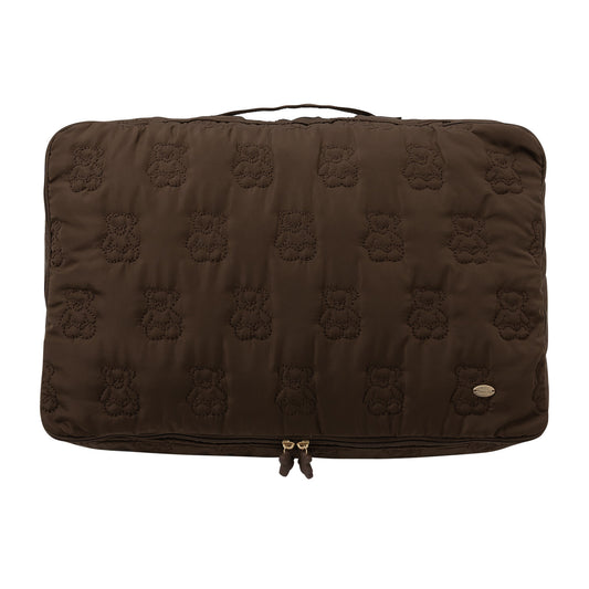 Adorable Teddy Bear Embroidered Travel Organizer - Multi-Purpose Clothing Sorting Bag for Luggage & Home Storage