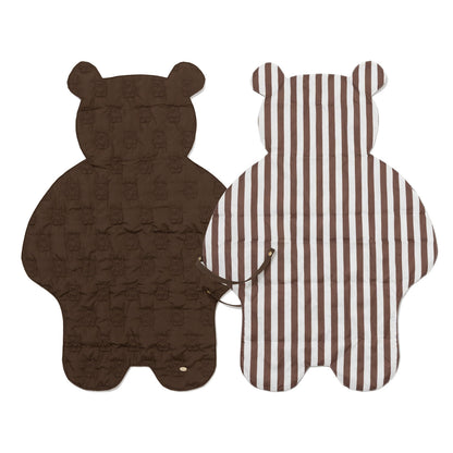 Adorable Teddy Bear Embroidered Baby Changing Pad - Foldable & Portable Travel Underpad for Infants