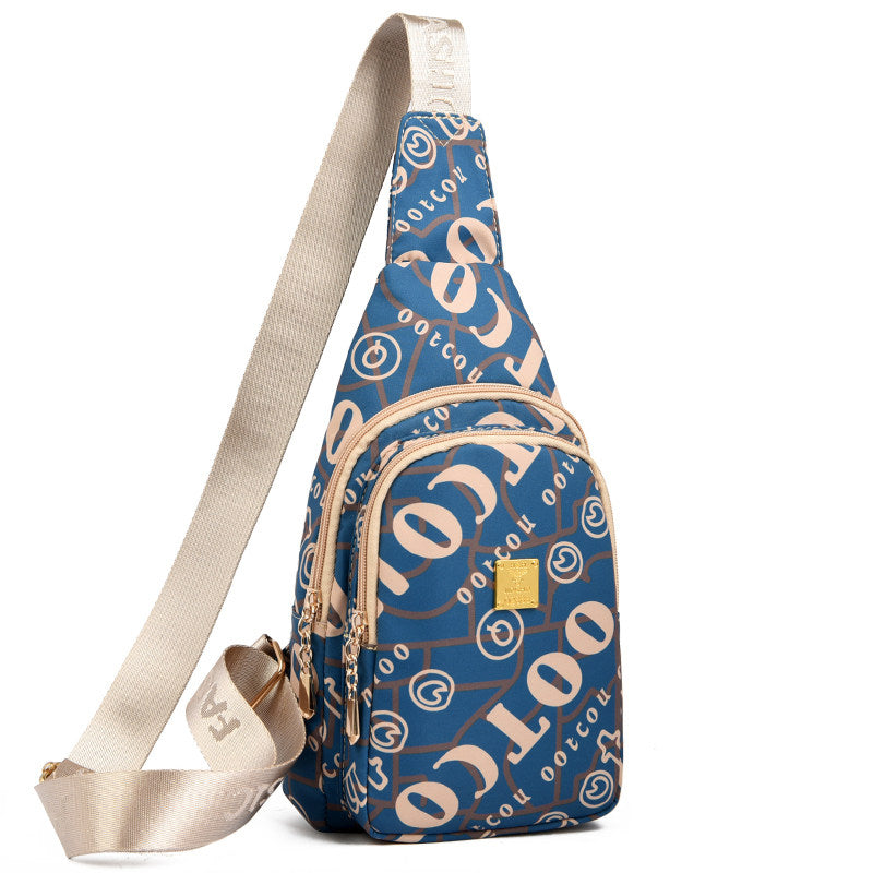 Women's Stylish Oxford Cloth Chest Bag, Mini Versatile Nylon Sling Bag, Casual Daily Crossbody Bag for Women, Lightweight Fashion Chest Bag