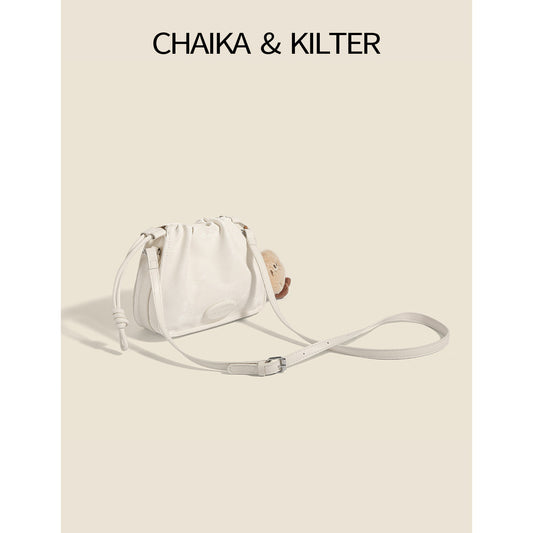 Women's Winter New Arrival Niche Fortune Bag, High-End Premium Texture Daily Casual Shoulder & Crossbody Bucket Bag, Stylish Winter Wear Versatile Bucket Handbag