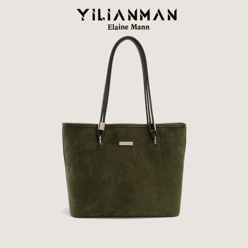 Women's Niche Design Underarm Commute Tote Bag, Large Capacity Daily Handbag, Versatile Shoulder & Top Handle Bag for Work & Commute