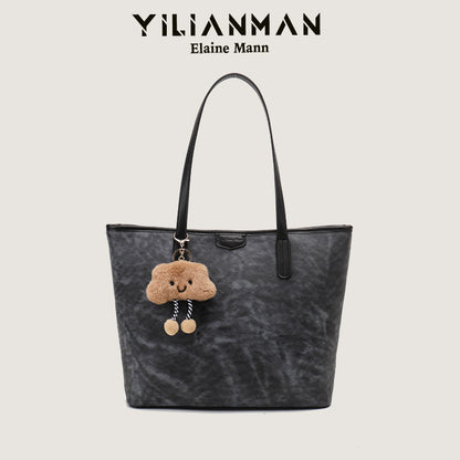 Women's Niche Design Large Capacity Commute Tote Bag, Spacious School Book Bag for Students, Versatile Shoulder & Top Handle Handbag