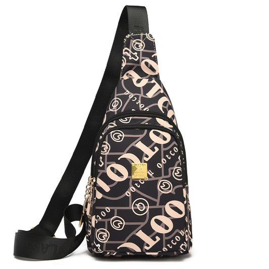 Women's Stylish Oxford Cloth Chest Bag, Mini Versatile Nylon Sling Bag, Casual Daily Crossbody Bag for Women, Lightweight Fashion Chest Bag