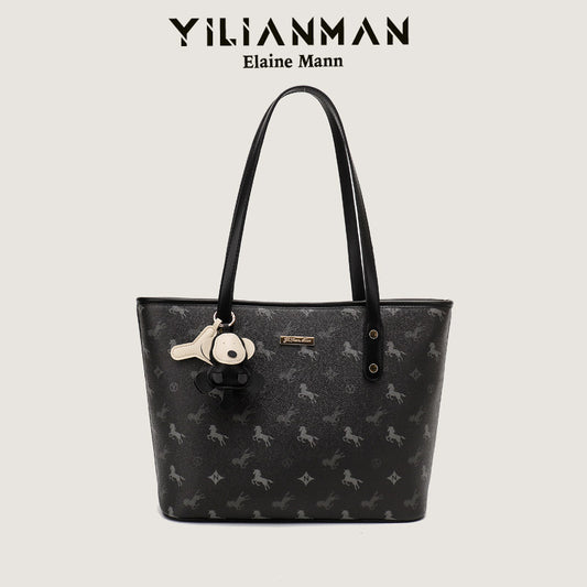 Women's Large Capacity Daily Commute Tote Bag, Spacious Shoulder Handbag for Work & Everyday Use