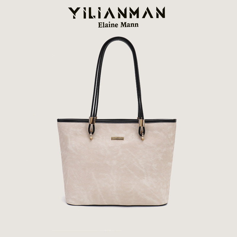 Women's Niche Design Underarm Commute Tote Bag, Large Capacity Daily Handbag, Versatile Shoulder & Top Handle Bag for Work & Commute